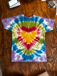 Image 1 of Rainbow Heart Tie Dye 