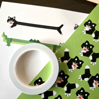 Image 3 of Tuxedo Washi Tape w/ Matching Sticker Ends!
