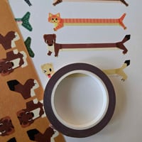 Image 3 of Stoat Washi Tape w/ Matching Sticker Ends!