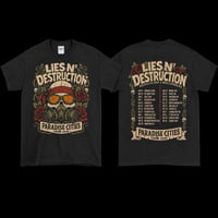 Image 1 of Lies N’ Destruction Paradise Cities Tour Tee (Black)