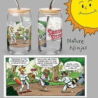 Can-shaped NATURE NINJAS glass