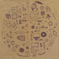 Image 1 of Set of 2 "Bird-Fish" Linen Napkins in Cochineal