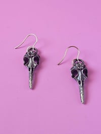 Image 2 of Crow Skull Dangles