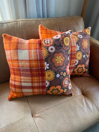 Image 2 of Orange Flower Power Cushions