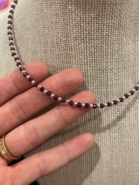 Image 3 of Dainty red garnet necklace 