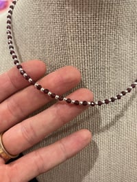 Image 4 of Dainty red garnet necklace 