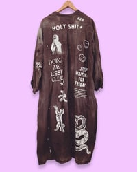 Image 2 of OVERSIZE KLEID 🩷 HANDGEFÄRBT ✘  HEMD ✘ IBIZA PRINT  ✘ VINTAGE  ✘ UPCYCLED 1