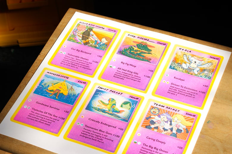 Image of Pokemon Bootleg Cards (Australian Edition) - Risograph Print