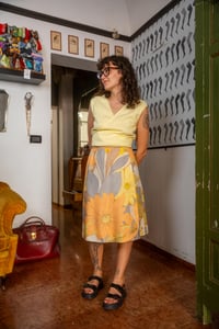 Image 3 of Gonna Vintage yellow flowers
