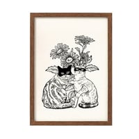 Image 1 of Lámina Two  cats and flowers de Laura Agustí