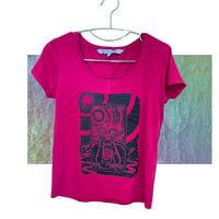 Image 2 of iMoon, Art, reclaimed t-shirt, Hot Pink size 8 