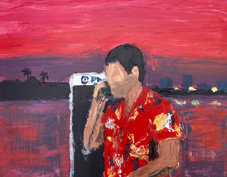 Image of Bunch of Cowboys (original on canvas)