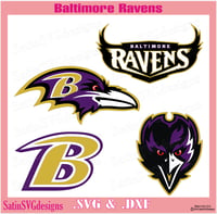 Image 2 of Baltimore Ravens Set Design SVG Files, Cricut, Studio, Digital Cut Files