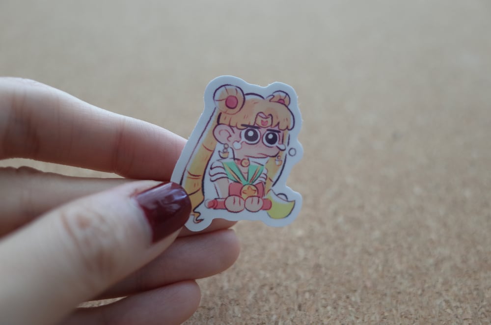 Image of Sailor moon Waterproof Vinyl Sticker | Die cut