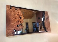 Image 4 of Made to order Live Edge Cherry Burl wood Mirror -Custom 