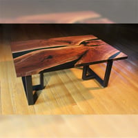 Image 3 of Live Edge Walnut River Table -Made to Order