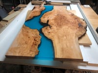 Image 4 of One-of-a-Kind Cherry Burl Epoxy River Table -
