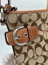 Image 3 of Coach CC Canvas Leather Shoulder Bag