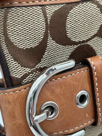 Image 4 of Coach CC Canvas Leather Shoulder Bag