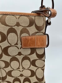 Image 11 of Coach CC Canvas Leather Shoulder Bag