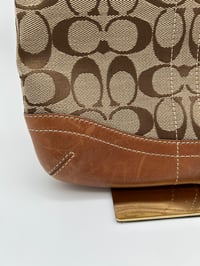 Image 12 of Coach CC Canvas Leather Shoulder Bag