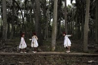 Alison Janae Hamilton || Three girls in sabal palm forest lll, 2019