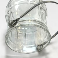 Image 7 of Seau à glaçons en verre rétro et anse en chrome - seau à glace vintage 1960 - 1970