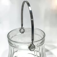 Image 8 of Seau à glaçons en verre rétro et anse en chrome - seau à glace vintage 1960 - 1970