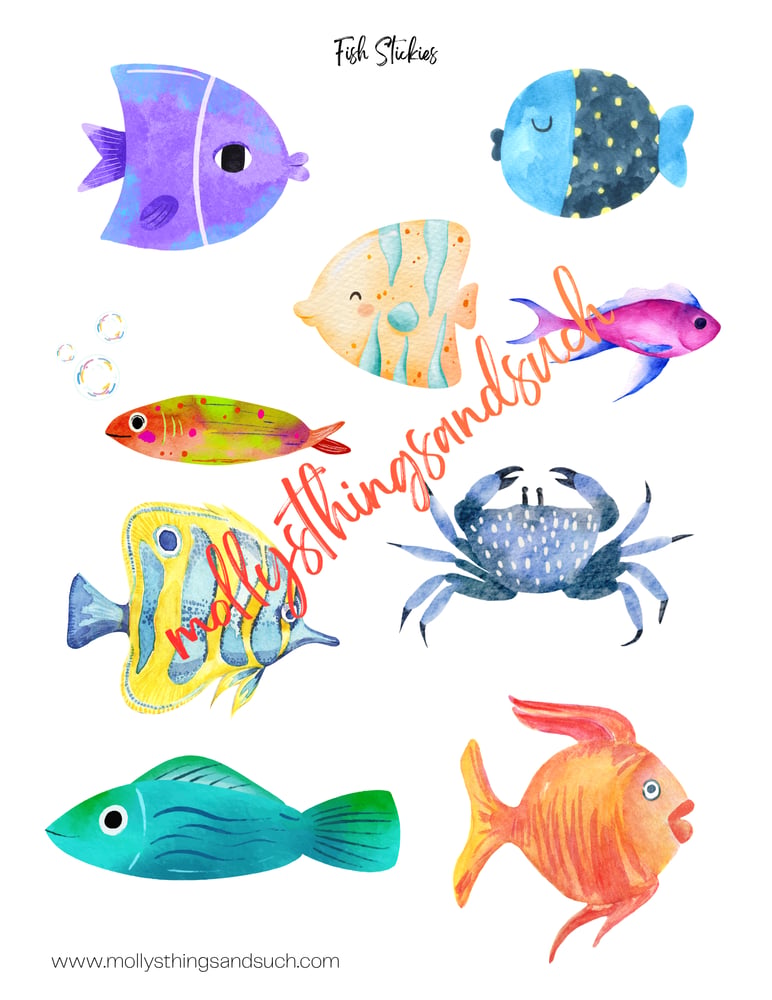 Image of Stickies Sticker Sheets Set of Three (3) Digital Download