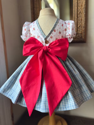 Image of Apple Dress Bright Red Floral