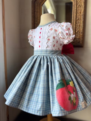 Image of Apple Dress Bright Red Floral