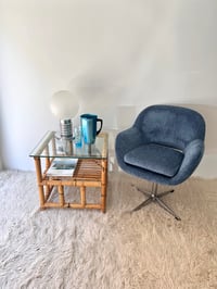 Image 1 of SILLONES “HUEVO” GIRATORIOS AZULES, AÑOS 70