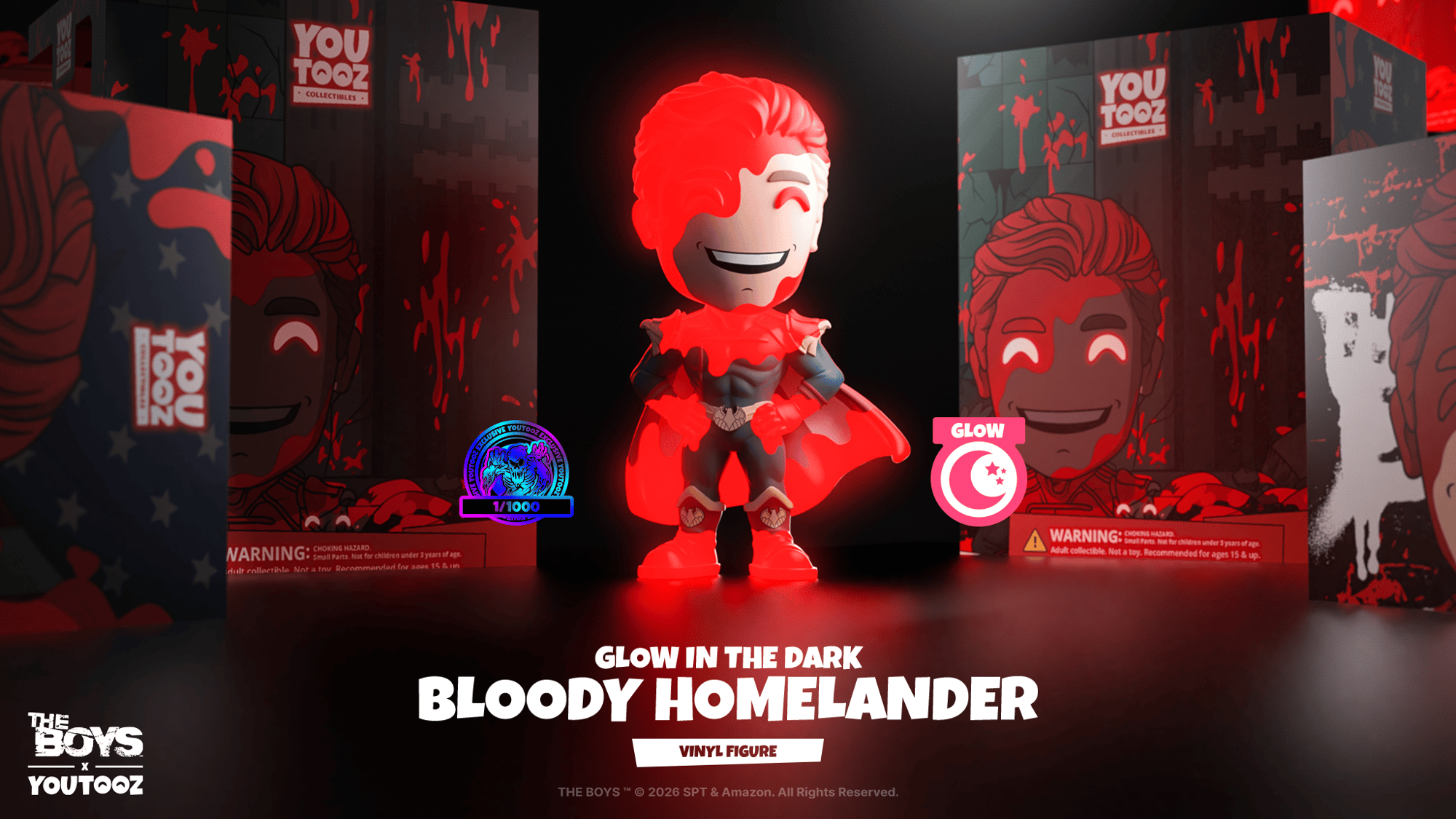 YouTooz event Exclusive Glow in the Dark/Bloody Homelander Vinyl