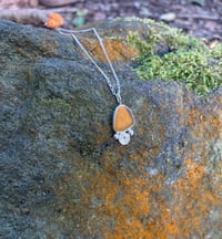 Image 1 of Amber sea glass necklace