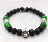 Panther Lava Stone Bracelet