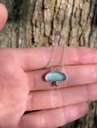 Image 3 of Aqua sea glass necklace