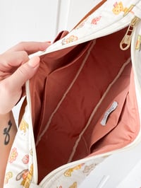 Image 5 of Upcycled Raggedy Anne Baby Quilt Crescent Shoulder Bag 