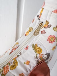 Image 4 of Upcycled Raggedy Anne Baby Quilt Crescent Shoulder Bag 