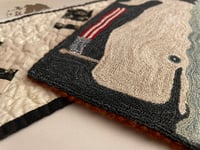 Image 4 of Moby Dick Primitive Punch Needle Decorative Folk Art Mat/Mini Rug~~