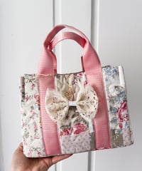 Image 1 of Upcycled Patchwork Quilt Mini Handbag 