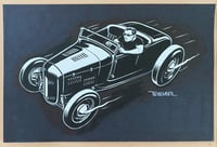 Image 1 of “Roadster” T-shirt design original India ink piece