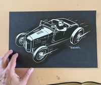 Image 2 of “Roadster” T-shirt design original India ink piece
