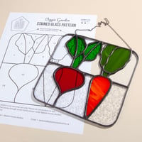 Image 2 of Stained Glass Veggie Garden Suncatcher