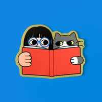 Image 1 of Reading Together - Matte Vinyl Sticker