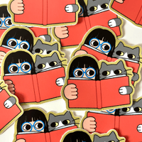 Image 3 of Reading Together - Matte Vinyl Sticker