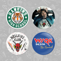 Hawkins & Hellfire 4-Pack Pinback Buttons