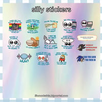 Image 3 of *NEW DESIGN* Silly Holographic Stickers