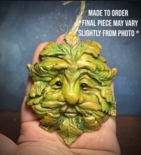 Image 1 of Made to Order Green Man Ornament - green 