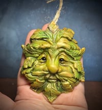 Image 2 of Made to Order Green Man Ornament - green 