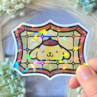 Image 2 of Sanrio Friends Stained Glass Holographic Stickers